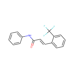 O=C(/C=C/c1ccccc1C(F)(F)F)Nc1ccccc1 ZINC000163950306