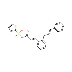 O=C(/C=C/c1ccccc1C/C=C/c1ccccc1)NS(=O)(=O)c1cccs1 ZINC000036349256