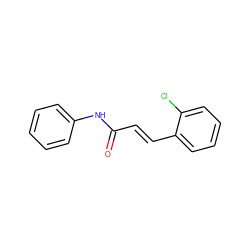 O=C(/C=C/c1ccccc1Cl)Nc1ccccc1 ZINC000000164778