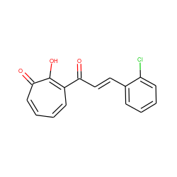 O=C(/C=C/c1ccccc1Cl)c1ccccc(=O)c1O ZINC000007089644