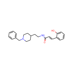 O=C(/C=C/c1ccccc1O)NCCC1CCN(Cc2ccccc2)CC1 ZINC000653864093