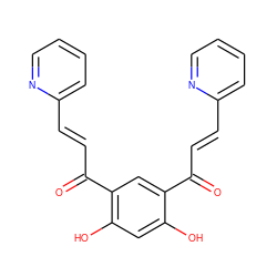 O=C(/C=C/c1ccccn1)c1cc(C(=O)/C=C/c2ccccn2)c(O)cc1O ZINC000073197579