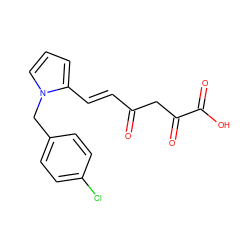 O=C(/C=C/c1cccn1Cc1ccc(Cl)cc1)CC(=O)C(=O)O ZINC000029466307