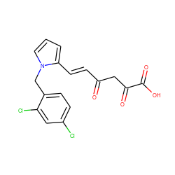 O=C(/C=C/c1cccn1Cc1ccc(Cl)cc1Cl)CC(=O)C(=O)O ZINC000103290202