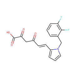 O=C(/C=C/c1cccn1Cc1cccc(F)c1F)CC(=O)C(=O)O ZINC000103295926