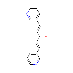 O=C(/C=C/c1cccnc1)/C=C/c1cccnc1 ZINC000015894745