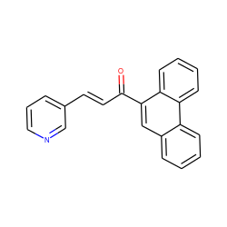 O=C(/C=C/c1cccnc1)c1cc2ccccc2c2ccccc12 ZINC001772602523