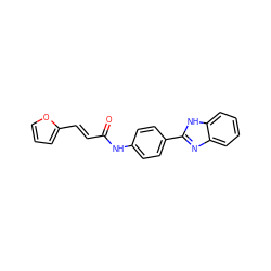 O=C(/C=C/c1ccco1)Nc1ccc(-c2nc3ccccc3[nH]2)cc1 ZINC000000277252