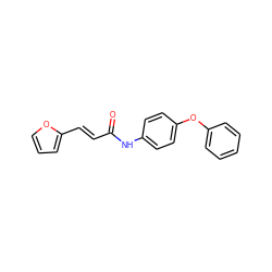 O=C(/C=C/c1ccco1)Nc1ccc(Oc2ccccc2)cc1 ZINC000000045886