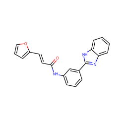 O=C(/C=C/c1ccco1)Nc1cccc(-c2nc3ccccc3[nH]2)c1 ZINC000000444474