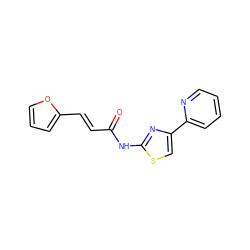 O=C(/C=C/c1ccco1)Nc1nc(-c2ccccn2)cs1 ZINC000006508848