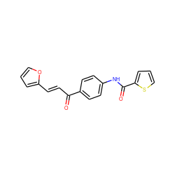 O=C(/C=C/c1ccco1)c1ccc(NC(=O)c2cccs2)cc1 ZINC000004852242