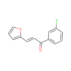 O=C(/C=C/c1ccco1)c1cccc(Cl)c1 ZINC000071976991