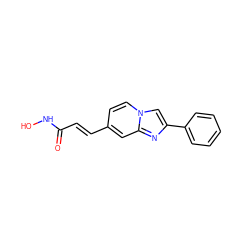 O=C(/C=C/c1ccn2cc(-c3ccccc3)nc2c1)NO ZINC000136819677