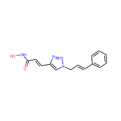 O=C(/C=C/c1cn(C/C=C/c2ccccc2)nn1)NO ZINC000045496678