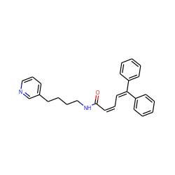 O=C(/C=C\C=C(c1ccccc1)c1ccccc1)NCCCCc1cccnc1 ZINC000029487847