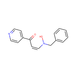 O=C(/C=C\N(O)Cc1ccccc1)c1ccncc1 ZINC000100045365