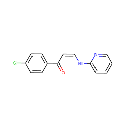 O=C(/C=C\Nc1ccccn1)c1ccc(Cl)cc1 ZINC000016545941