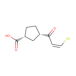 O=C(/C=C\S)[C@H]1CC[C@@H](C(=O)O)C1 ZINC000100903140
