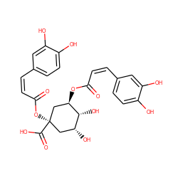 O=C(/C=C\c1ccc(O)c(O)c1)O[C@@H]1C[C@](OC(=O)/C=C\c2ccc(O)c(O)c2)(C(=O)O)C[C@@H](O)[C@H]1O ZINC000014966438
