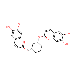 O=C(/C=C\c1ccc(O)c(O)c1)O[C@H]1CCC[C@@H](OC(=O)/C=C\c2ccc(O)c(O)c2)C1 ZINC000027558616