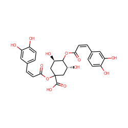 O=C(/C=C\c1ccc(O)c(O)c1)OC1[C@H](O)CC(OC(=O)/C=C\c2ccc(O)c(O)c2)(C(=O)O)C[C@H]1O ZINC000029589839