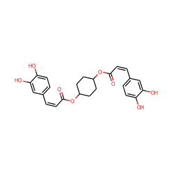 O=C(/C=C\c1ccc(O)c(O)c1)OC1CCC(OC(=O)/C=C\c2ccc(O)c(O)c2)CC1 ZINC000027556578