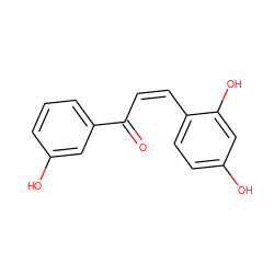 O=C(/C=C\c1ccc(O)cc1O)c1cccc(O)c1 ZINC000004683284