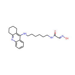 O=C(/C=N/O)NCCCCCCNc1c2c(nc3ccccc13)CCCC2 ZINC000149691151