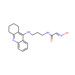 O=C(/C=N/O)NCCCNc1c2c(nc3ccccc13)CCCC2 ZINC000149623378