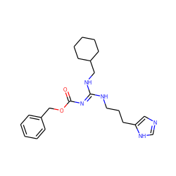 O=C(/N=C(/NCCCc1cnc[nH]1)NCC1CCCCC1)OCc1ccccc1 ZINC000026736893