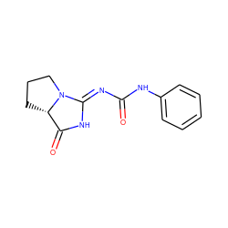 O=C(/N=C1\NC(=O)[C@@H]2CCCN12)Nc1ccccc1 ZINC000028569765