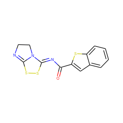 O=C(/N=C1\SSC2=NCCN21)c1cc2ccccc2s1 ZINC000034052776