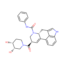 O=C([C@@H]1C=C2c3cccc4[nH]cc(c34)C[C@H]2N(C(=O)Nc2ccccc2)C1)N1CC[C@@H](O)[C@@H](O)C1 ZINC000072177977