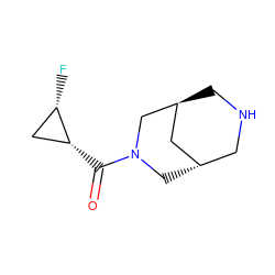 O=C([C@@H]1C[C@@H]1F)N1C[C@H]2CNC[C@@H](C2)C1 ZINC000101688912