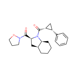 O=C([C@@H]1C[C@@H]2CCCC[C@@H]2N1C(=O)[C@@H]1C[C@@H]1c1ccccc1)N1CCCO1 ZINC000026401509