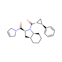 O=C([C@@H]1C[C@@H]2CCCC[C@@H]2N1C(=O)[C@@H]1C[C@H]1c1ccccc1)N1CC=CC1 ZINC000013756481