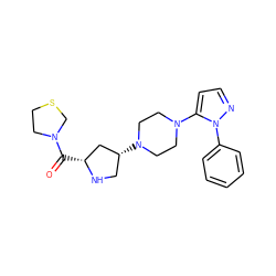 O=C([C@@H]1C[C@H](N2CCN(c3ccnn3-c3ccccc3)CC2)CN1)N1CCSC1 ZINC000095560068