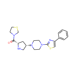 O=C([C@@H]1C[C@H](N2CCN(c3nc(-c4ccccc4)cs3)CC2)CN1)N1CCSC1 ZINC000095560439