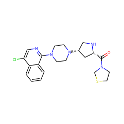 O=C([C@@H]1C[C@H](N2CCN(c3ncc(Cl)c4ccccc34)CC2)CN1)N1CCSC1 ZINC000022453863