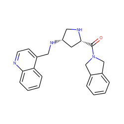 O=C([C@@H]1C[C@H](NCc2ccnc3ccccc23)CN1)N1Cc2ccccc2C1 ZINC000072107028