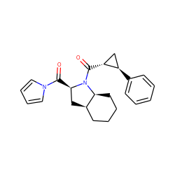 O=C([C@@H]1C[C@H]1c1ccccc1)N1[C@H](C(=O)n2cccc2)C[C@@H]2CCCC[C@@H]21 ZINC000013756487