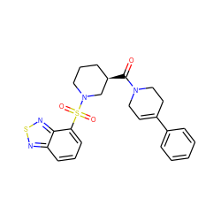 O=C([C@@H]1CCCN(S(=O)(=O)c2cccc3nsnc23)C1)N1CC=C(c2ccccc2)CC1 ZINC000004034479