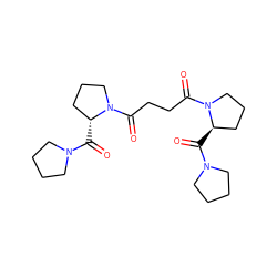 O=C([C@@H]1CCCN1C(=O)CCC(=O)N1CCC[C@H]1C(=O)N1CCCC1)N1CCCC1 ZINC000013491609