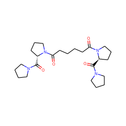 O=C([C@@H]1CCCN1C(=O)CCCCC(=O)N1CCC[C@H]1C(=O)N1CCCC1)N1CCCC1 ZINC000013491611