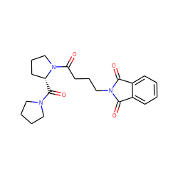 O=C([C@@H]1CCCN1C(=O)CCCN1C(=O)c2ccccc2C1=O)N1CCCC1 ZINC000040863001