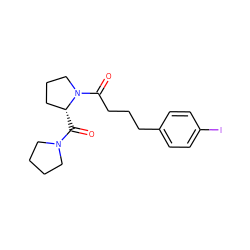 O=C([C@@H]1CCCN1C(=O)CCCc1ccc(I)cc1)N1CCCC1 ZINC000169313156