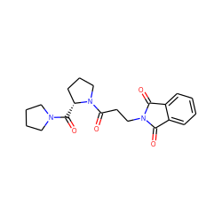 O=C([C@@H]1CCCN1C(=O)CCN1C(=O)c2ccccc2C1=O)N1CCCC1 ZINC000013816652