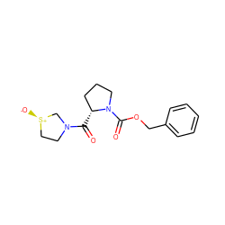 O=C([C@@H]1CCCN1C(=O)OCc1ccccc1)N1CC[S@@+]([O-])C1 ZINC000049109661