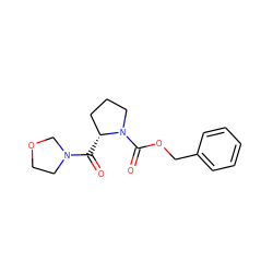 O=C([C@@H]1CCCN1C(=O)OCc1ccccc1)N1CCOC1 ZINC000049067193